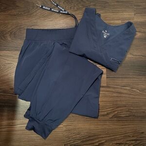 Navy Med Couture jogger scrub SET XL